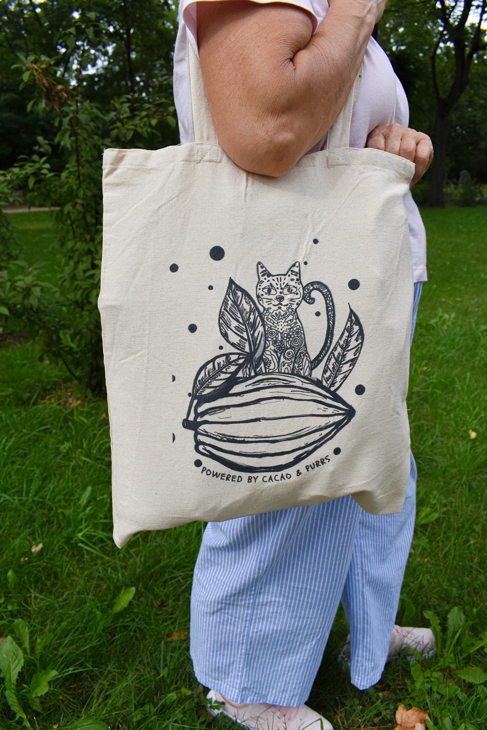 Cats&Cacao Tote Bag – 220gsm Cotton Art Bag (UK only) - Image 4